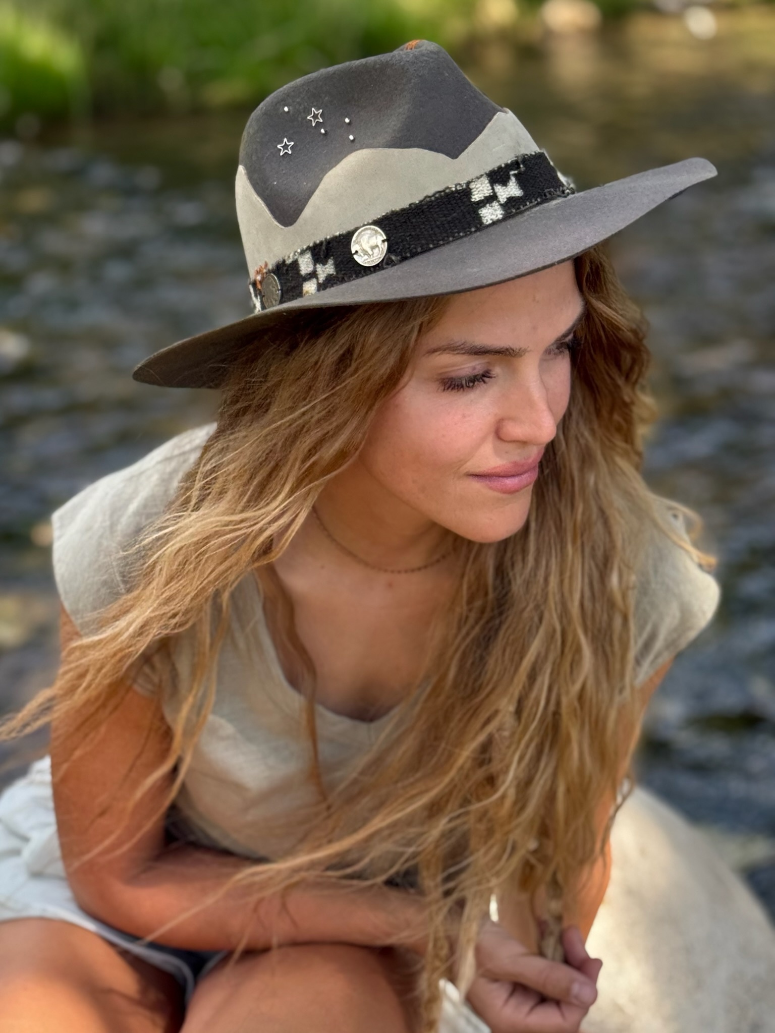 TO THE MOUNTAINS I GO! Wool & Leather Hat by Kayla