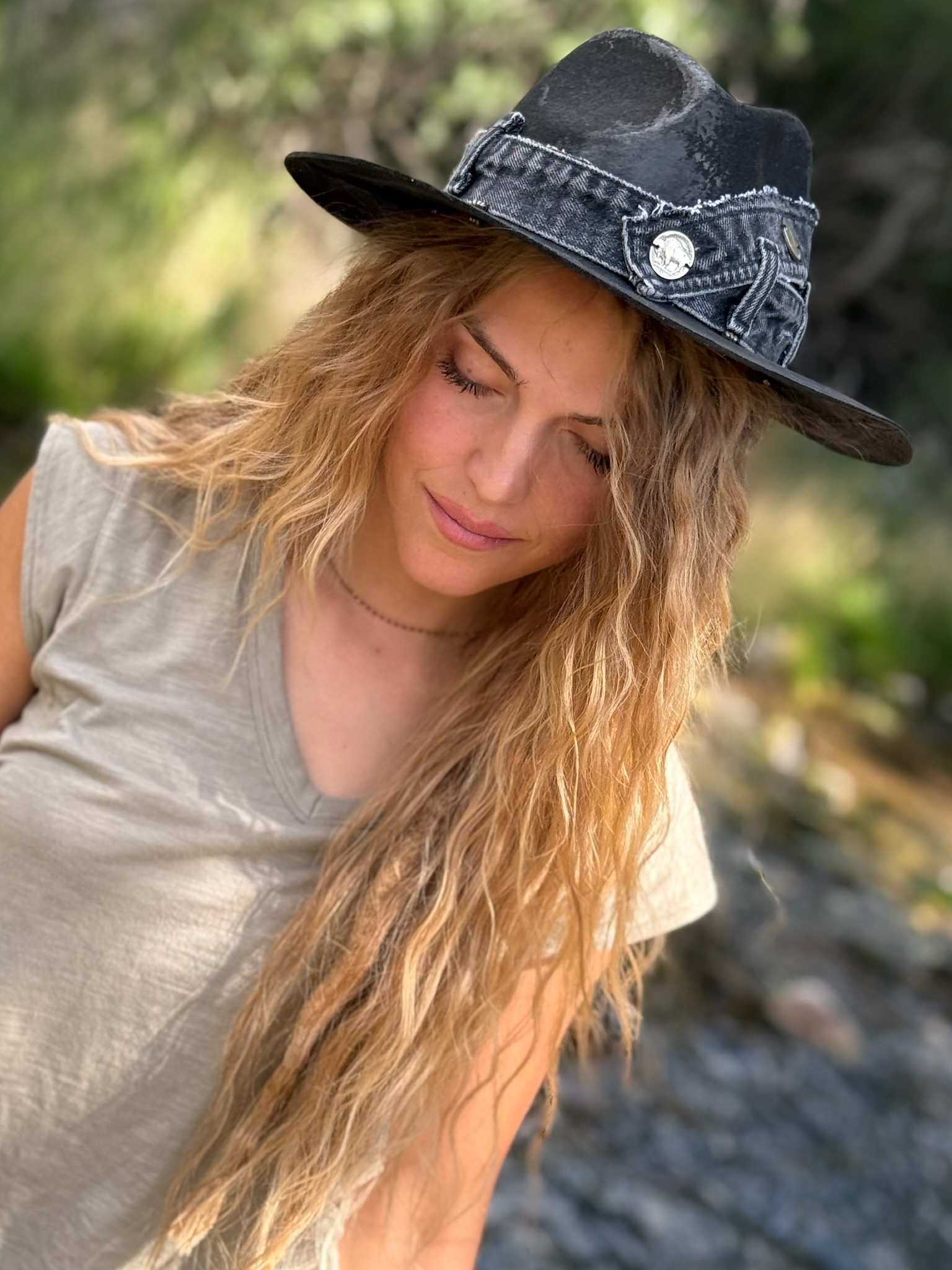 PEWTER BUFFALO Wool & Leather Hat by Kayla