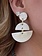BUFFALO HORN - Divided Disc Earrings