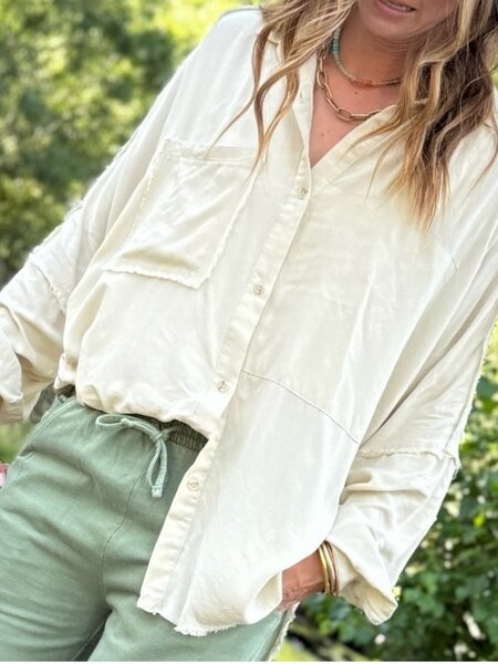 PAINTBRUSH in the BREEZE Button Up Top