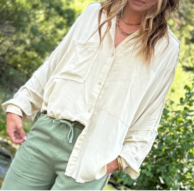 PAINTBRUSH in the BREEZE Button Up Top