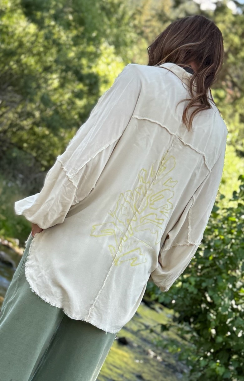 PAINTBRUSH in the BREEZE Button Up Top