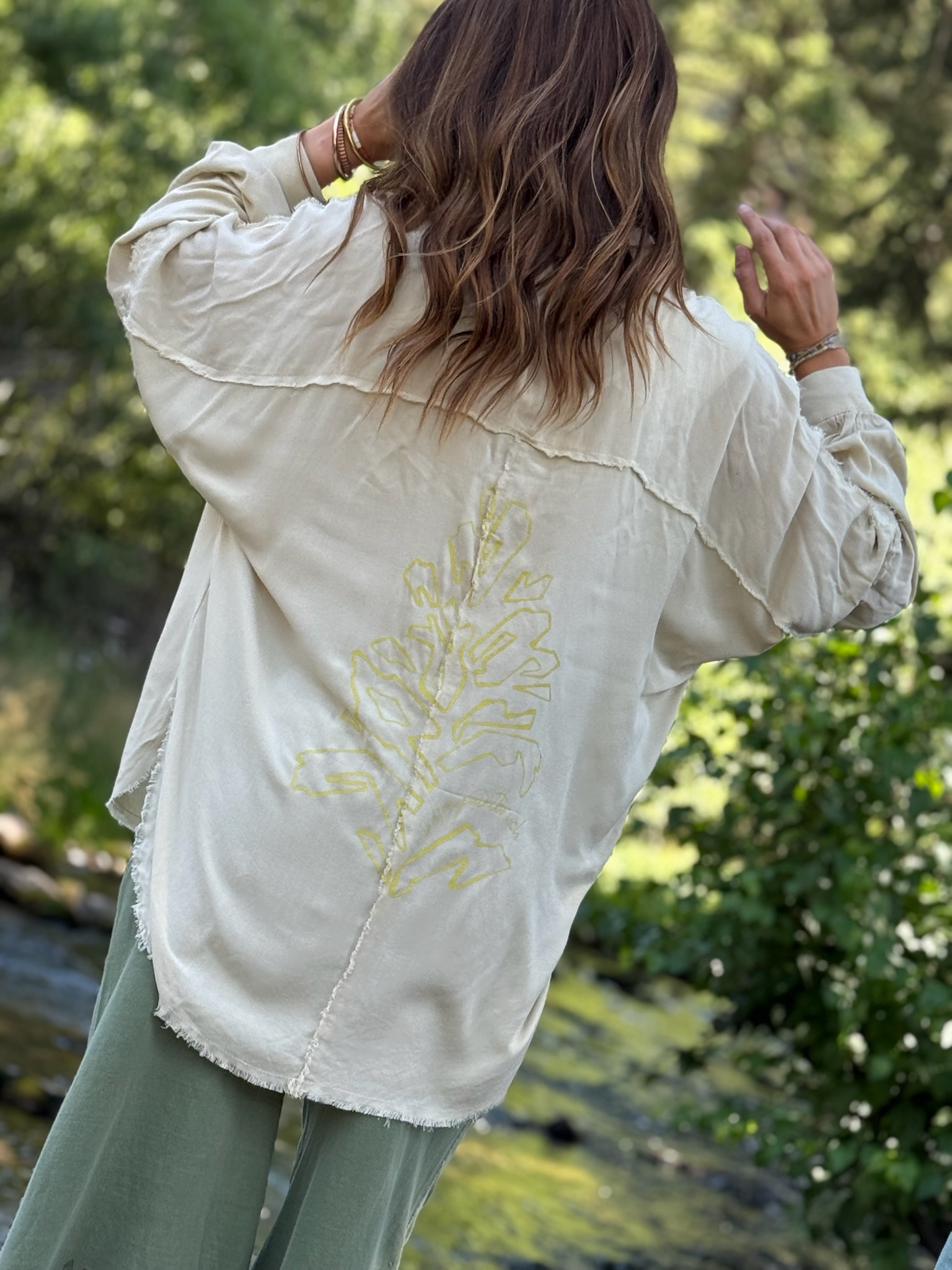 PAINTBRUSH in the BREEZE Button Up Top