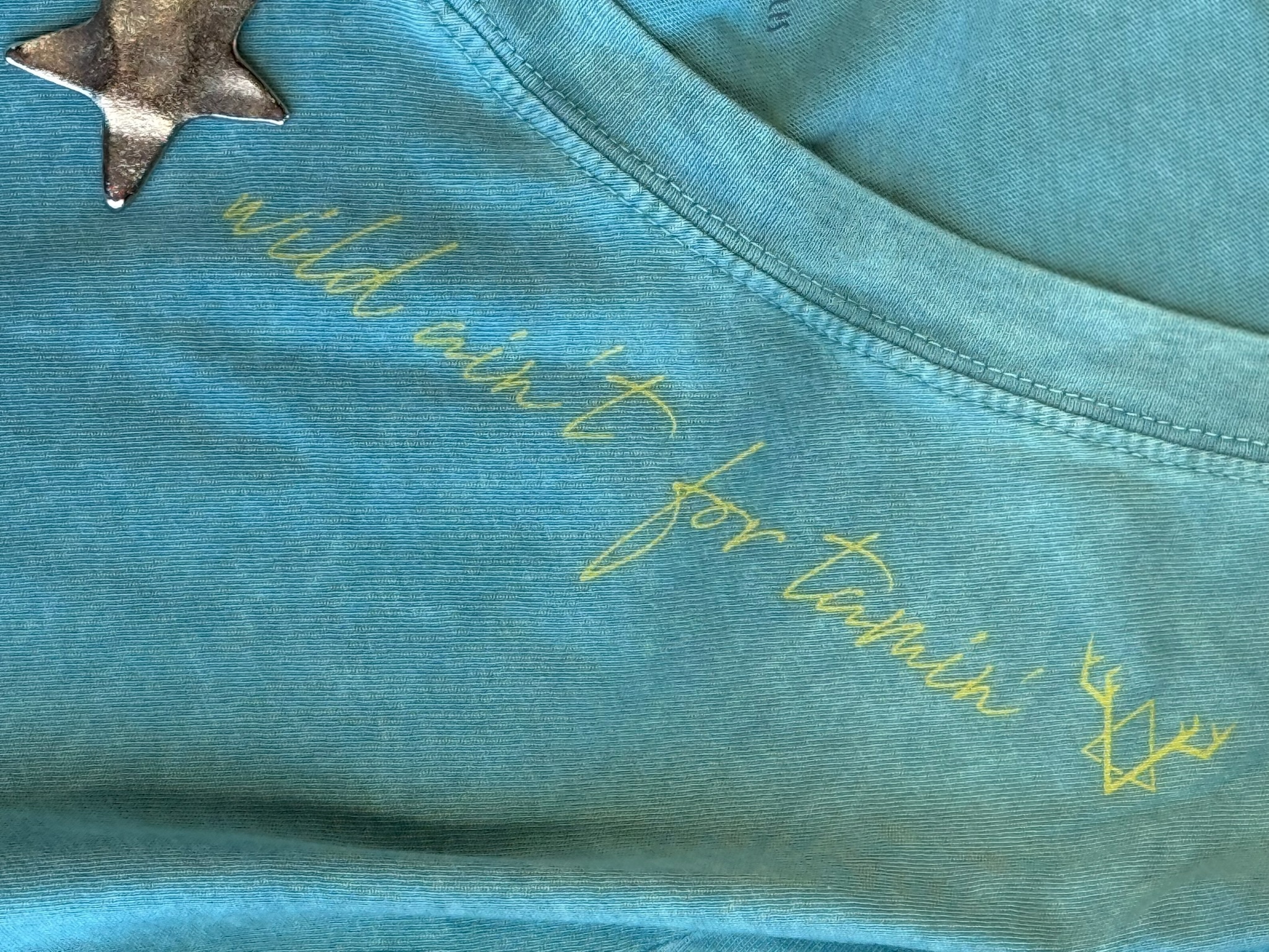 EMBELLISHED BISON V-neck Tshirt