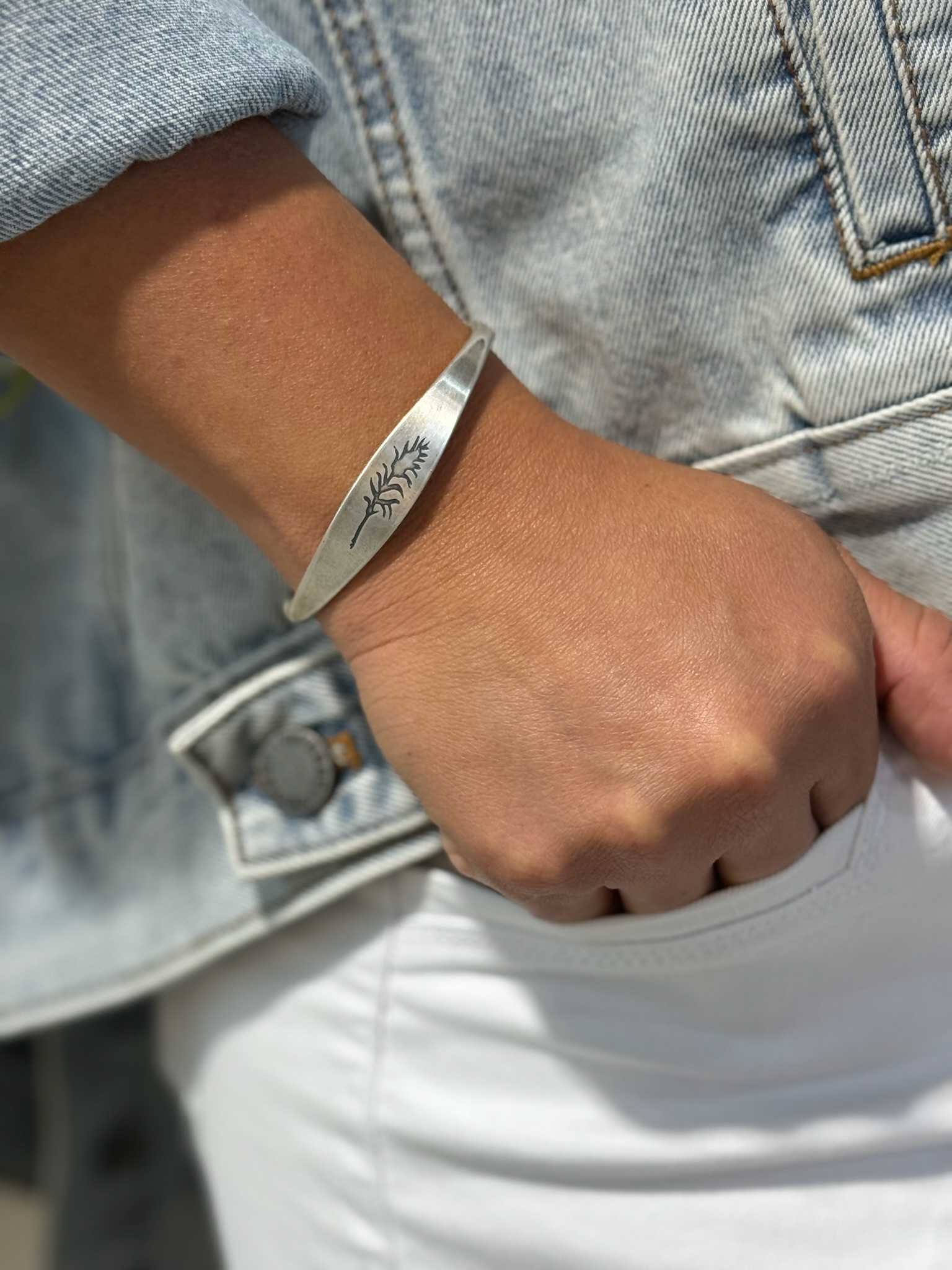 SILVER WYO's PAINTBRUSH Cuff
