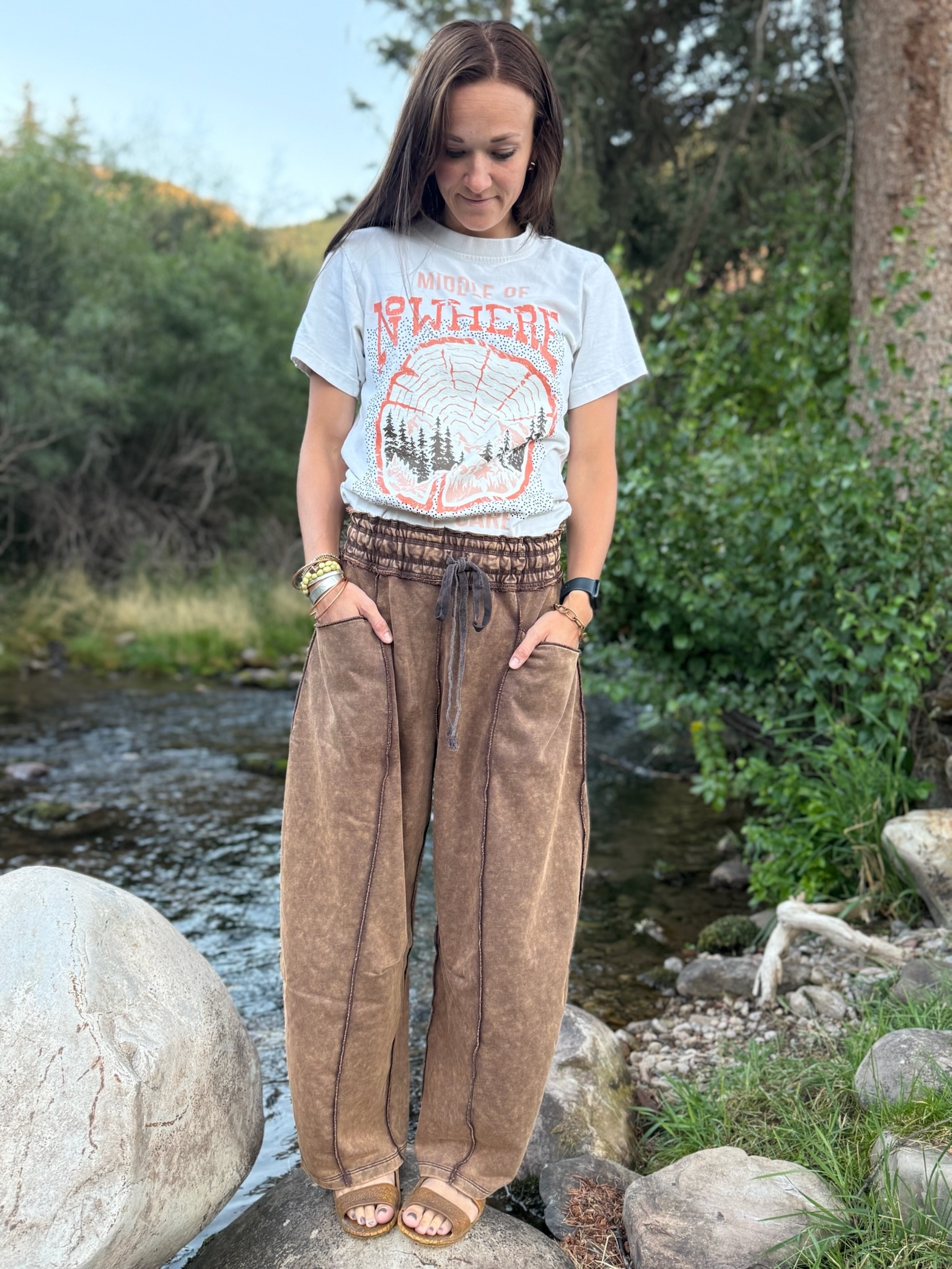 WIDE & WILD WYO Seamed Barrel Pants