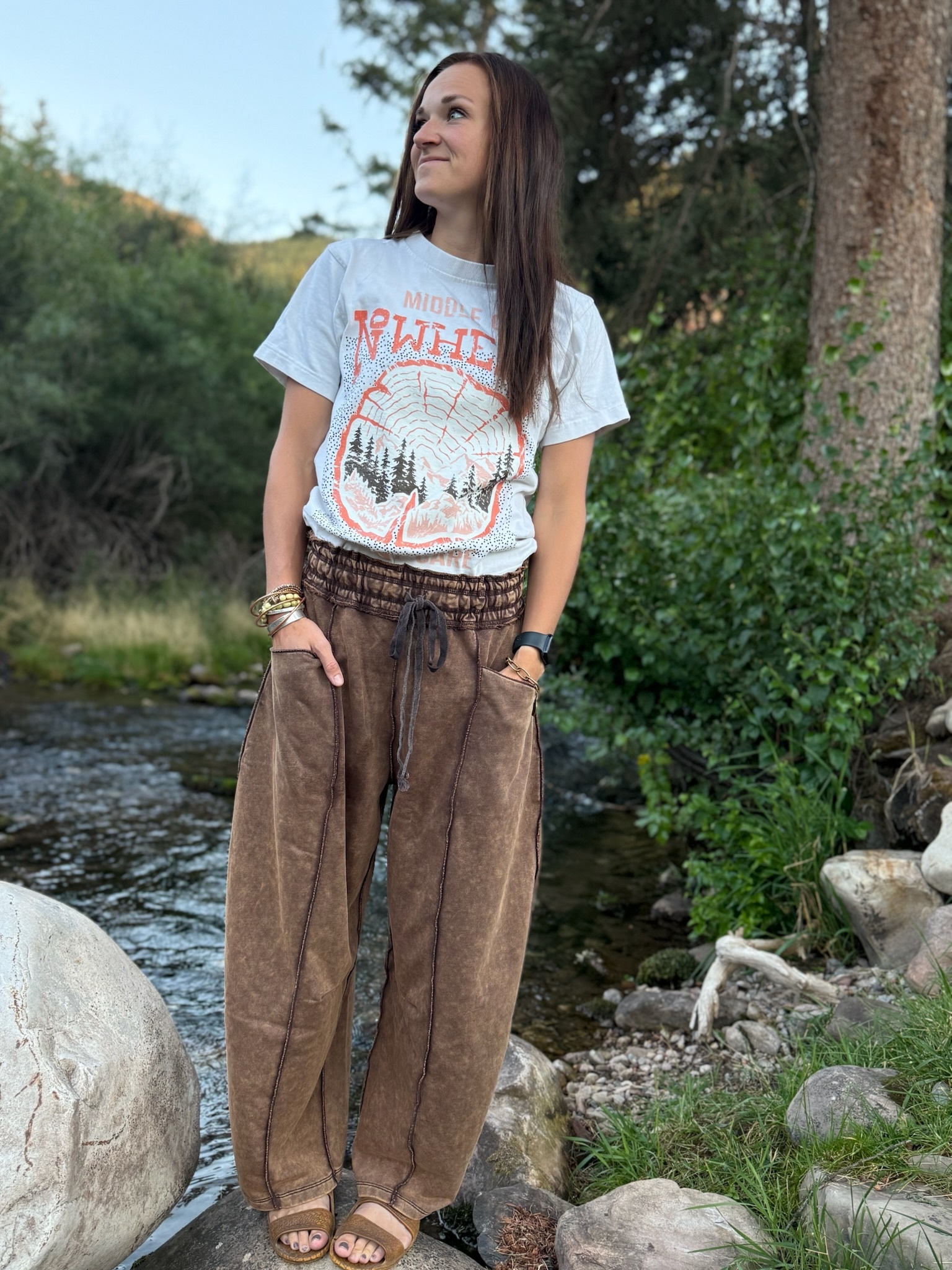 WIDE & WILD WYO Seamed Barrel Pants