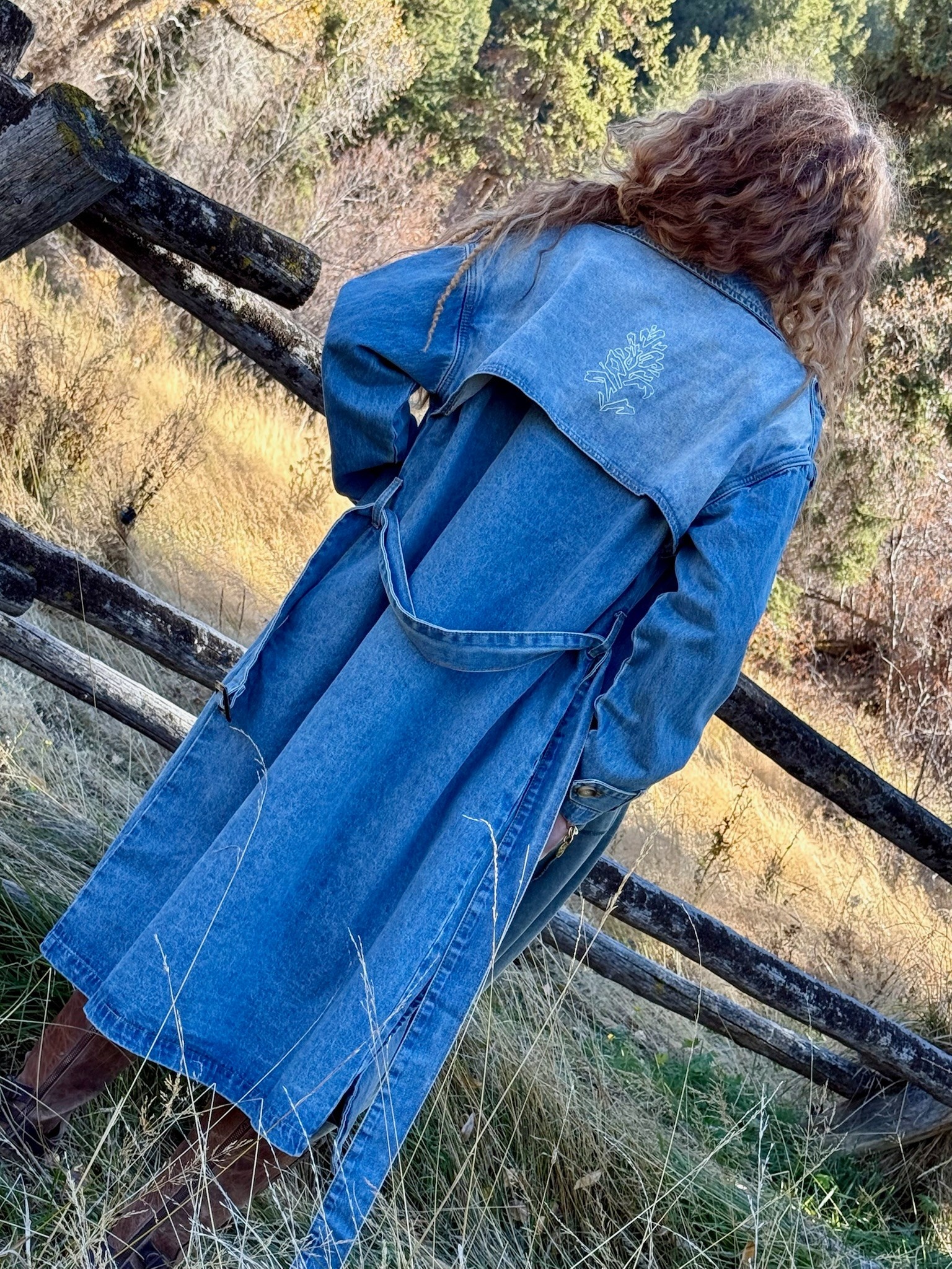 NO RAIN, NO FLOWERS Trench Coat Jacket