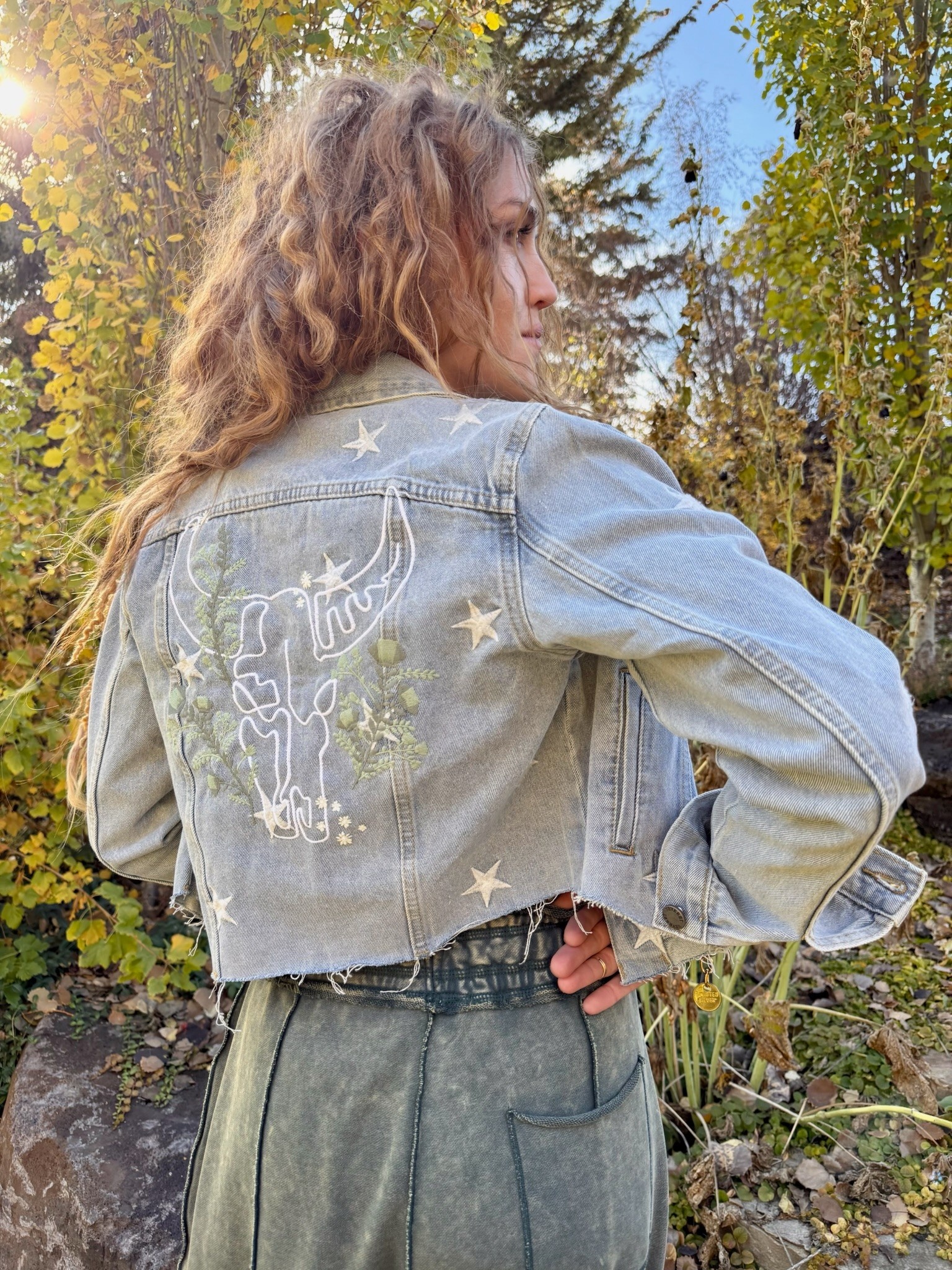 EMBELLISHED SKULL & STAR Embroidery Jacket