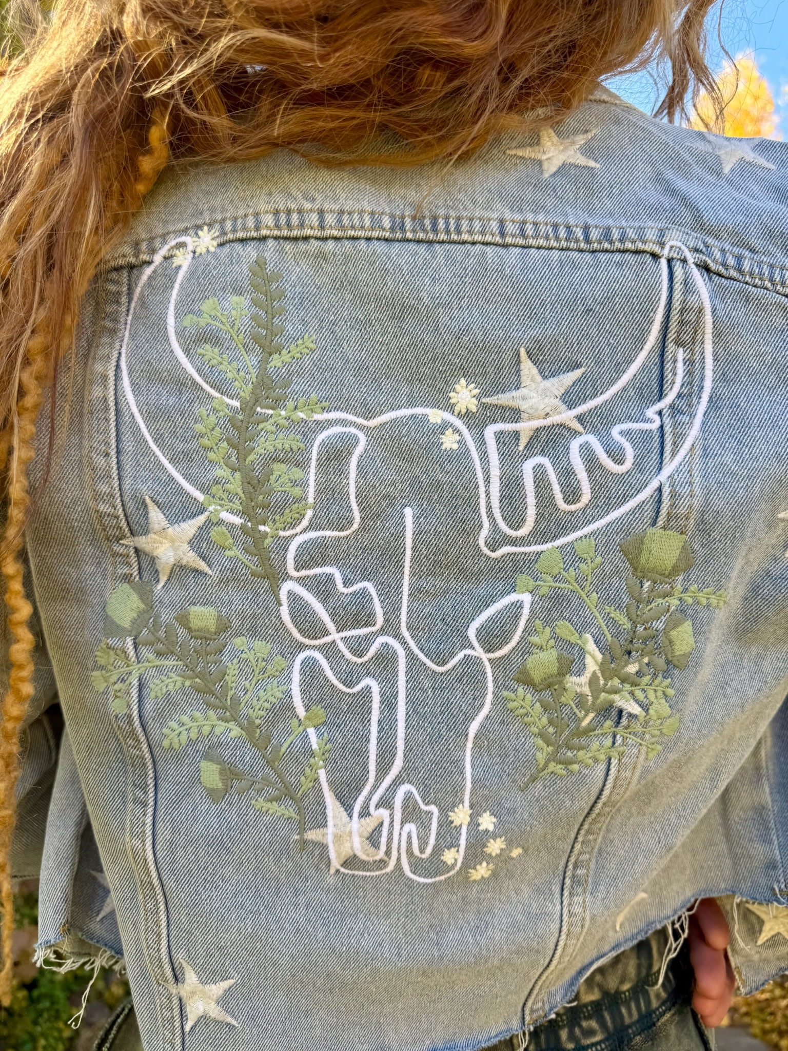 EMBELLISHED SKULL & STAR Embroidery Jacket