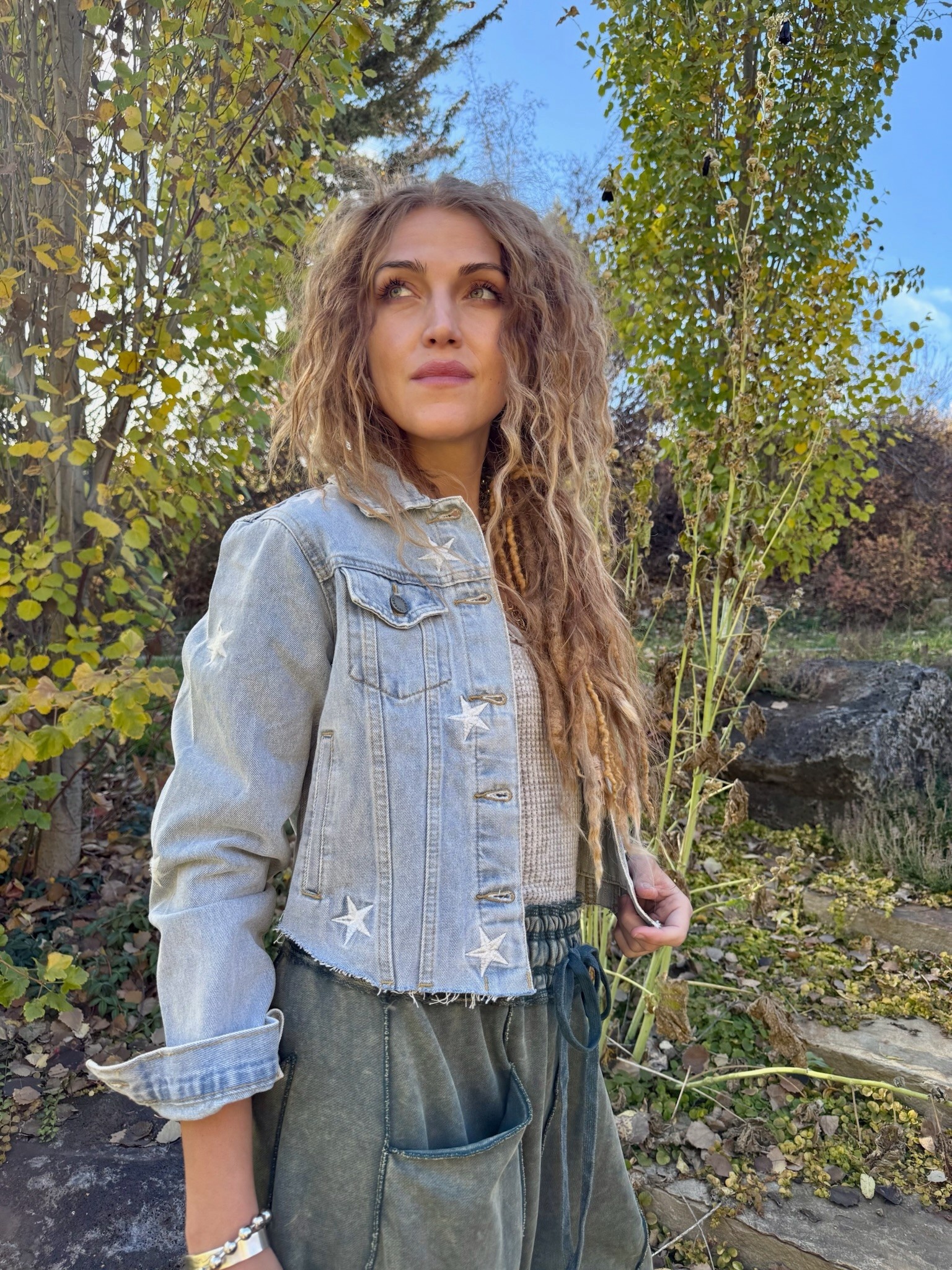 EMBELLISHED SKULL & STAR Embroidery Jacket