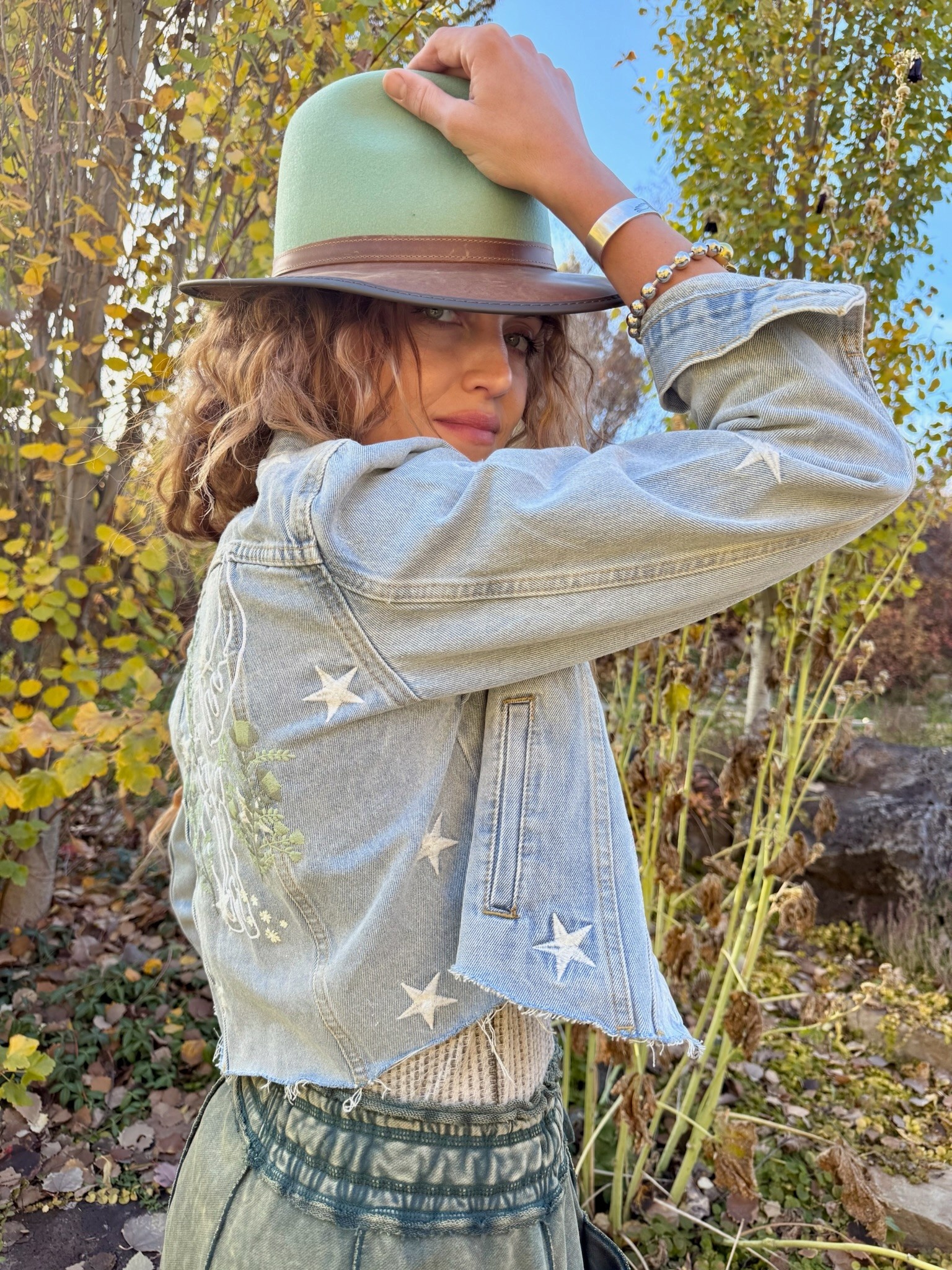 EMBELLISHED SKULL & STAR Embroidery Jacket