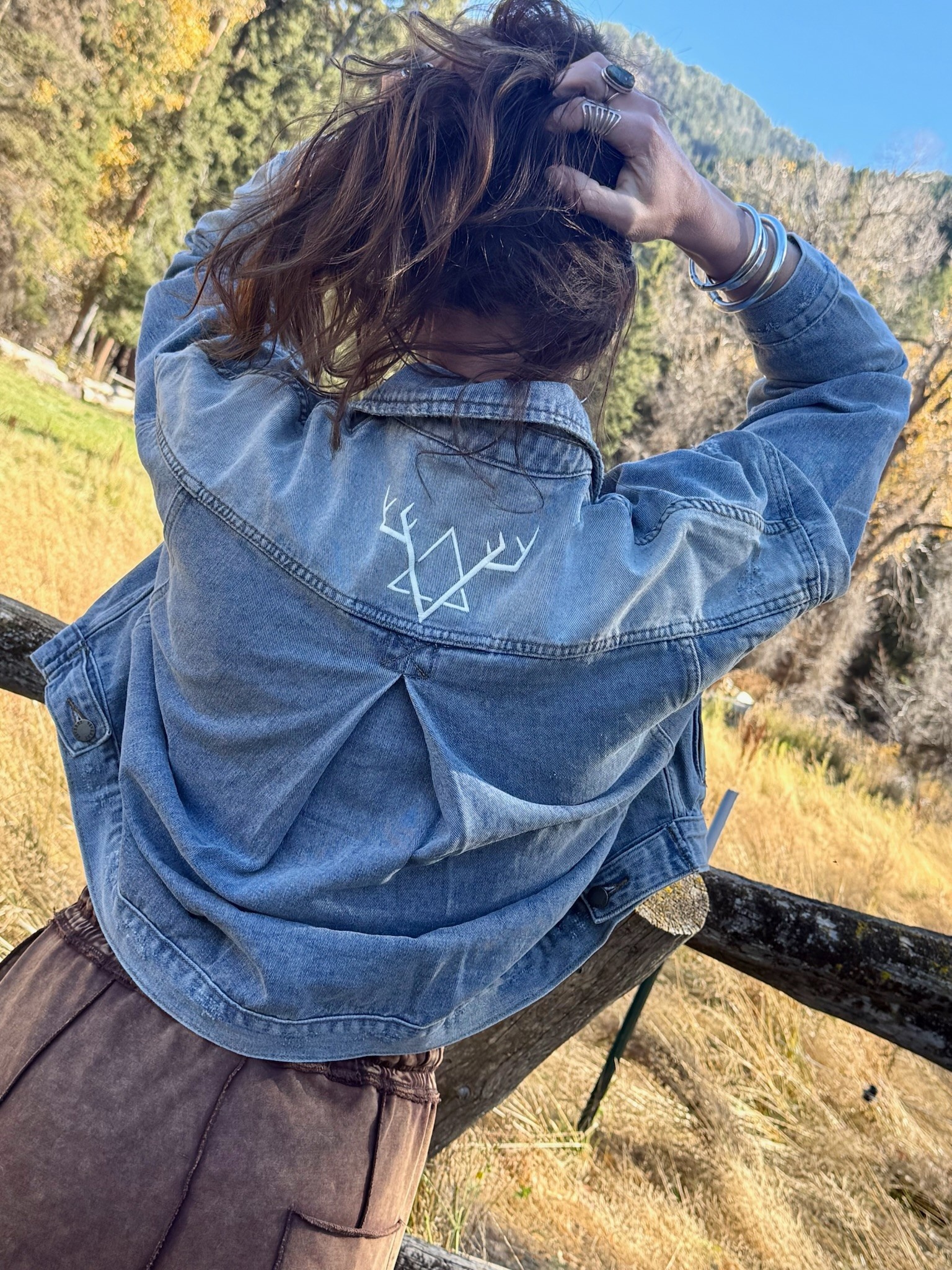 STAR OF 89 Oversized Back Pleated Jacket