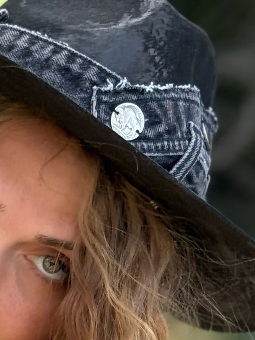 PEWTER BUFFALO Wool & Leather Hat by Kayla