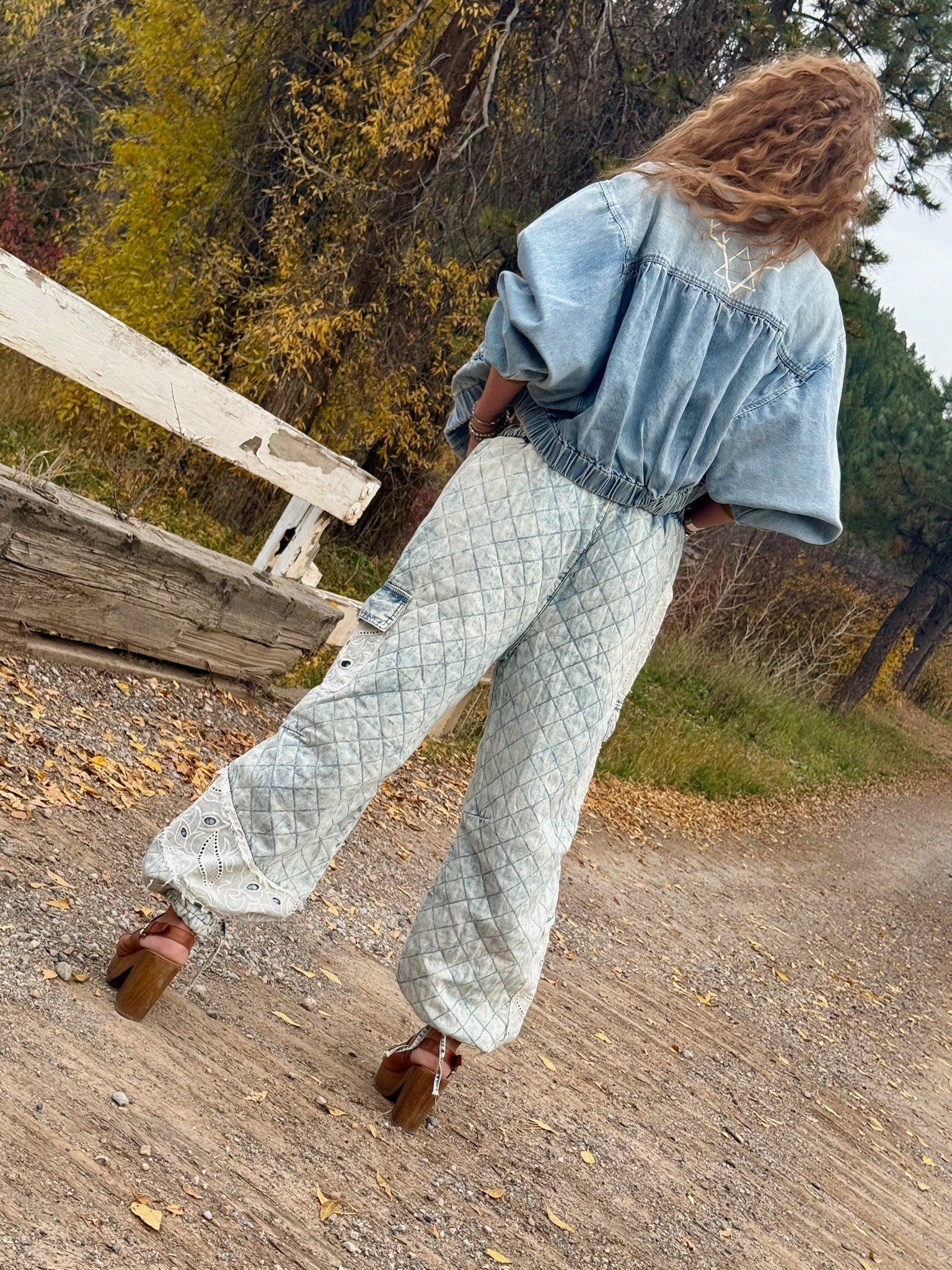 BOOT-SCOOTIN' BLUE QUILTED Joggers Pants   PoL