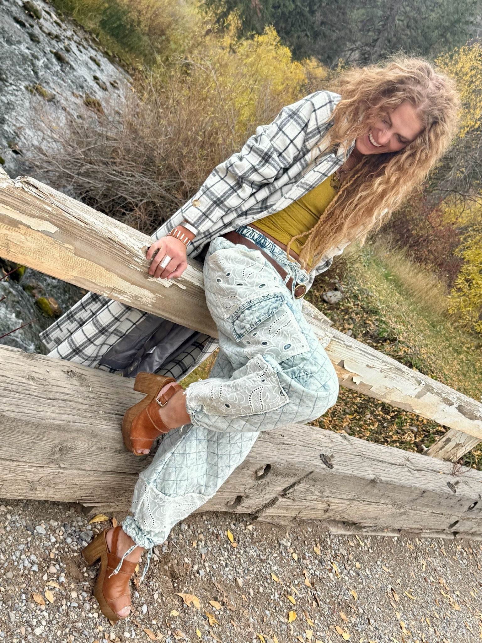 BOOT-SCOOTIN' BLUE QUILTED Joggers Pants   PoL