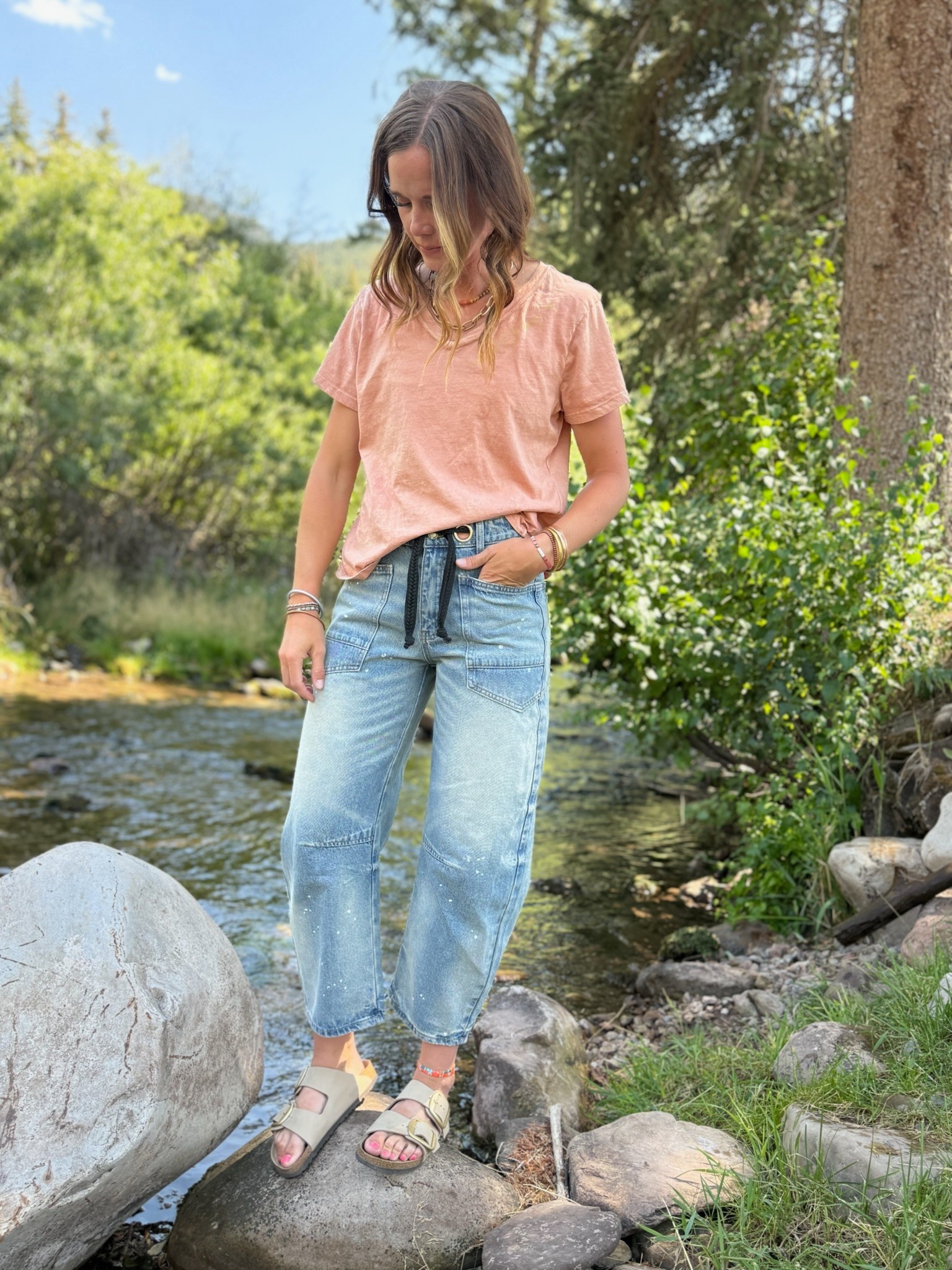 HORSESHOE JEANS w/ BELT