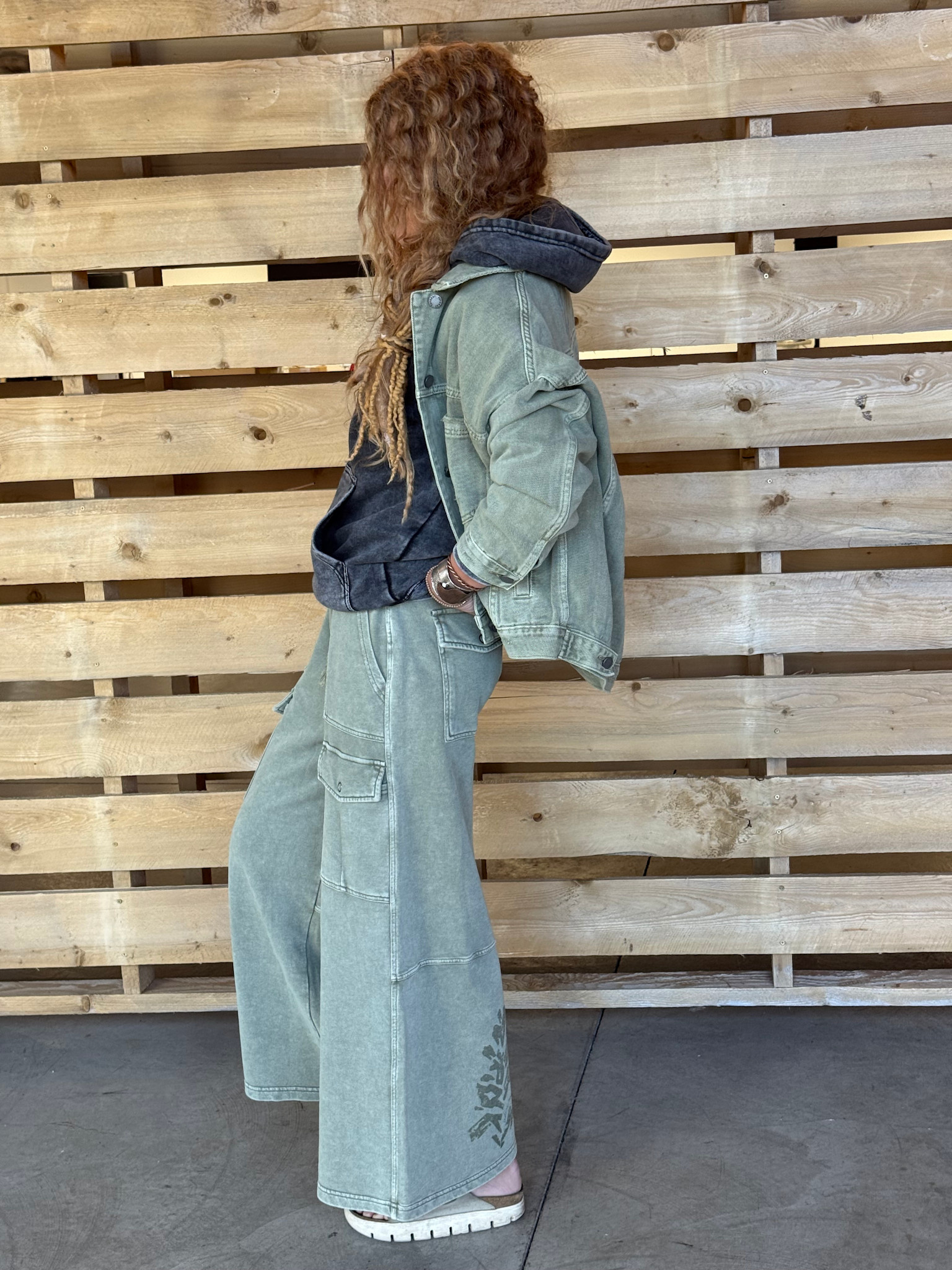 STAR OF 89 Oversized Back Pleated Jacket