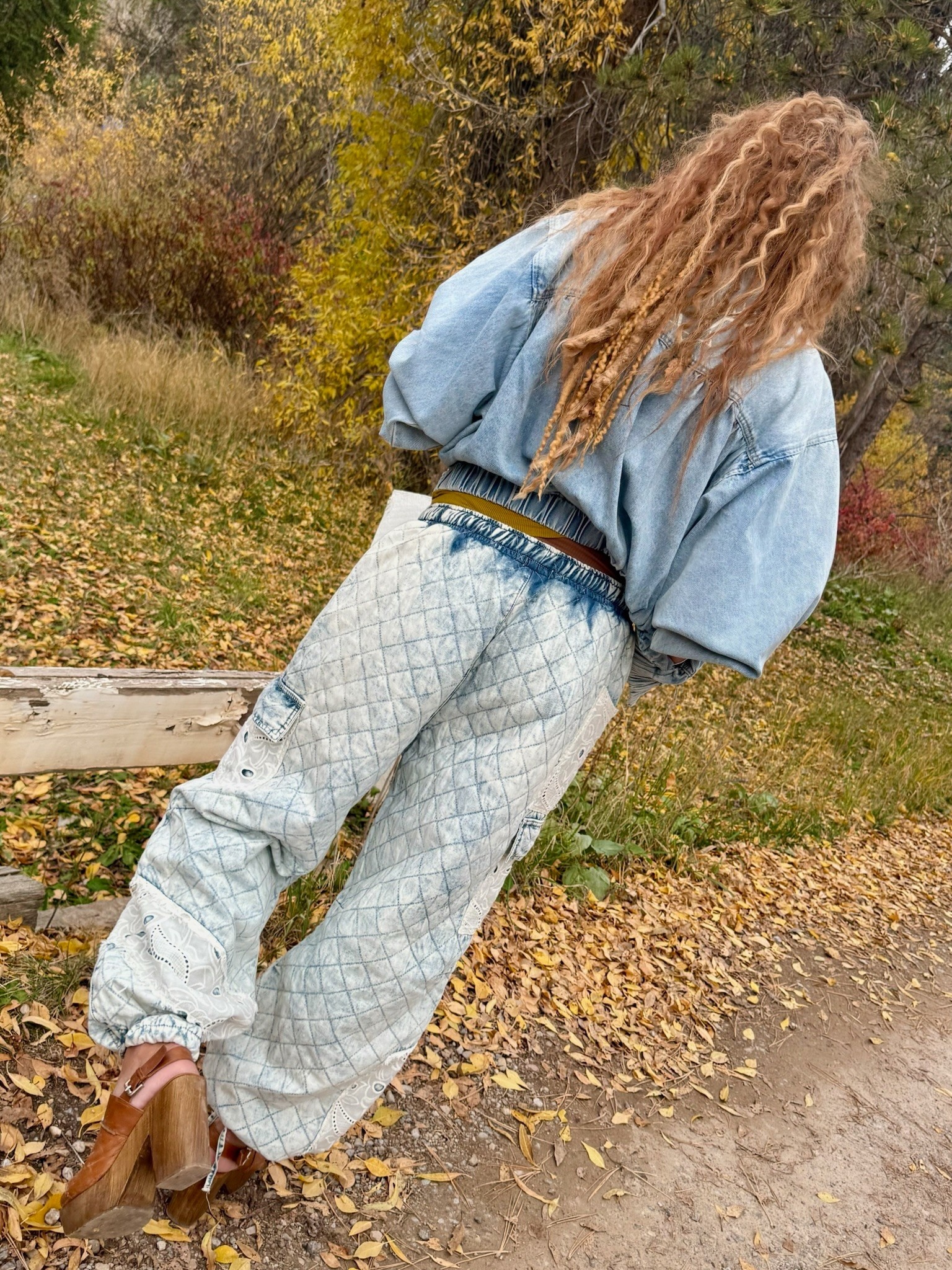 Boot-Scootin' Blue Qulited Jogger Pants