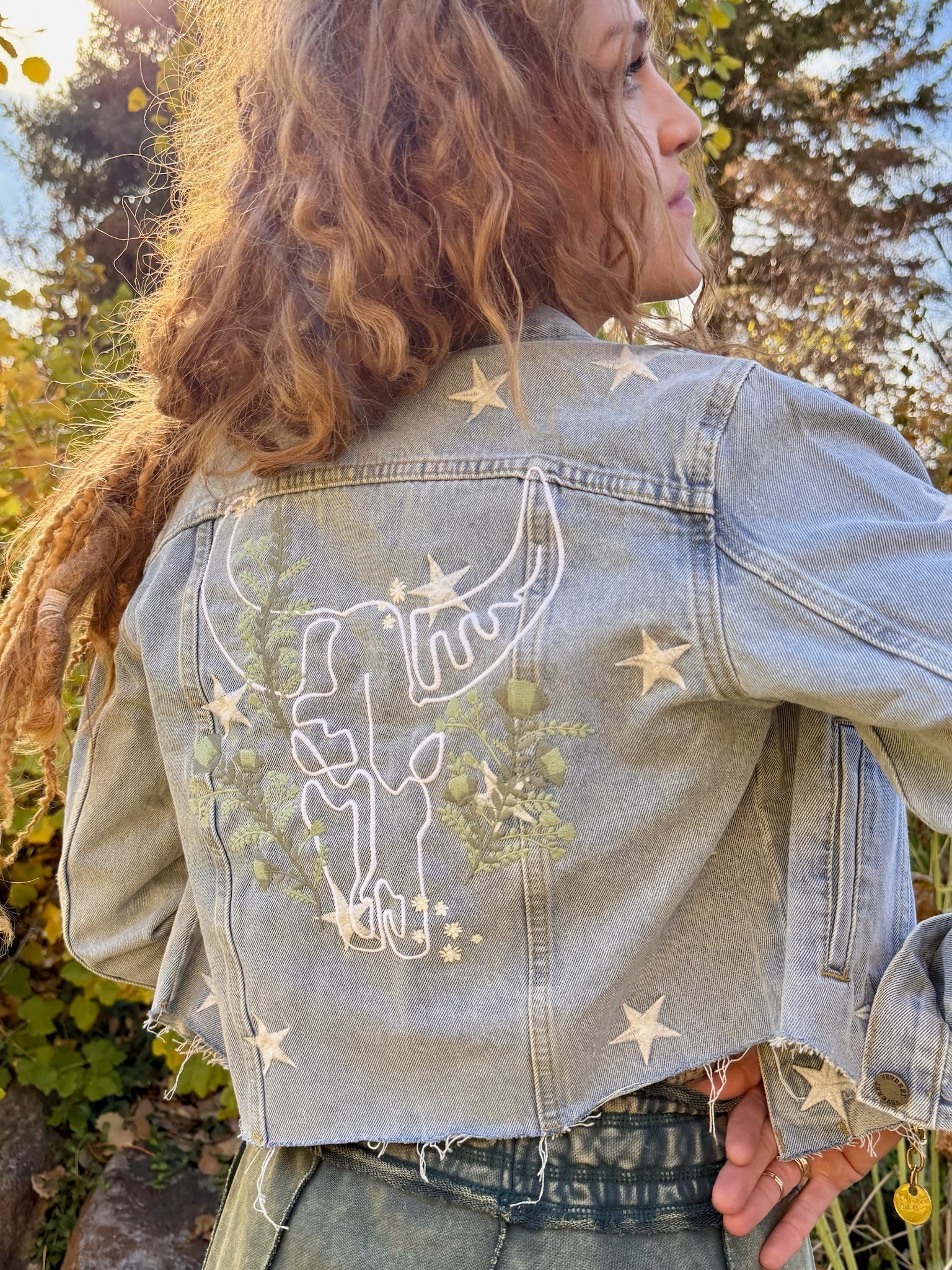 EMBELLISHED SKULL & STAR Embroidery Jacket