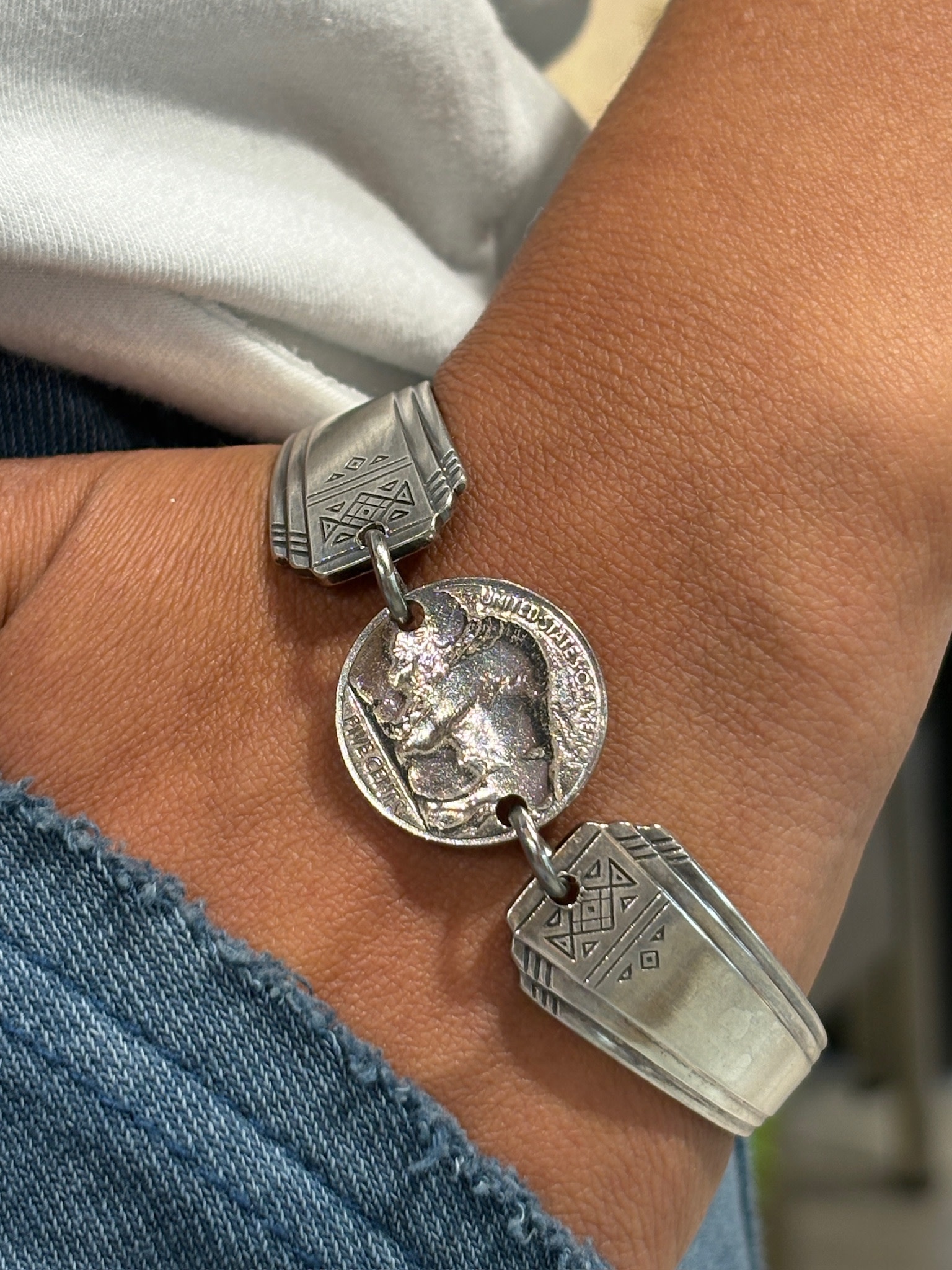 BUFFALO NICKEL SPOON HANDLE Bracelet