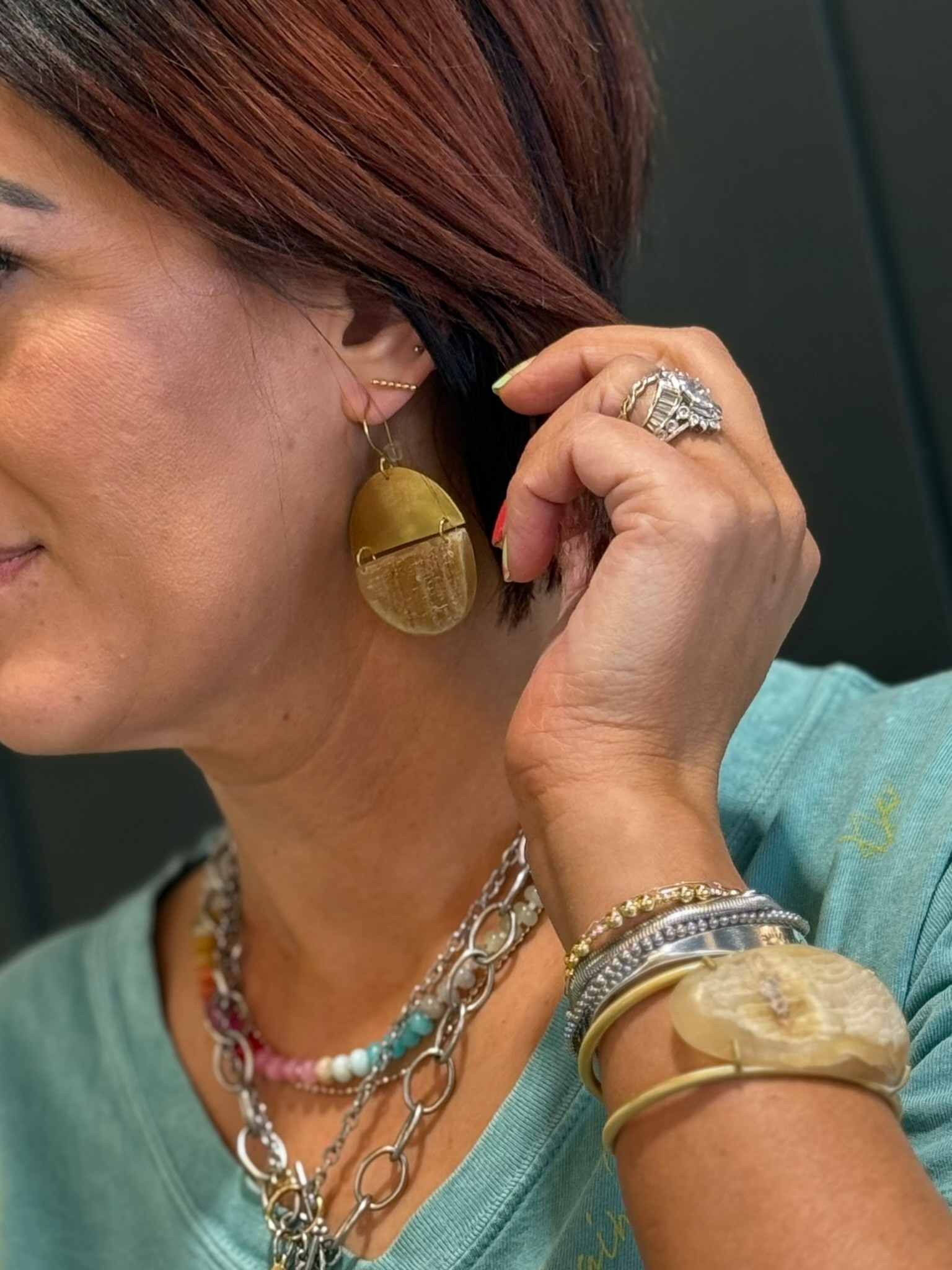 BUFFALO HORN on BRASS Cuff