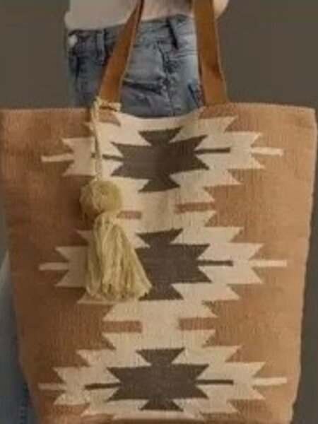 STAR VALLEY AZTEC  Bag - Tan, Cream & Gray
