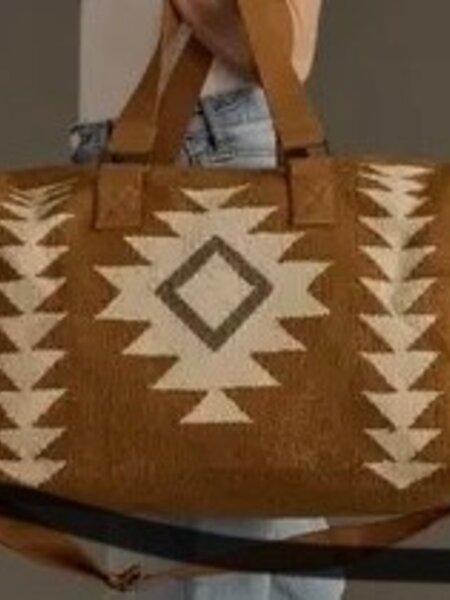 STAR VALLEY AZTEC  Bag - Camel, Cream & Gray