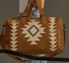 STAR VALLEY AZTEC  Bag - Camel, Cream & Gray