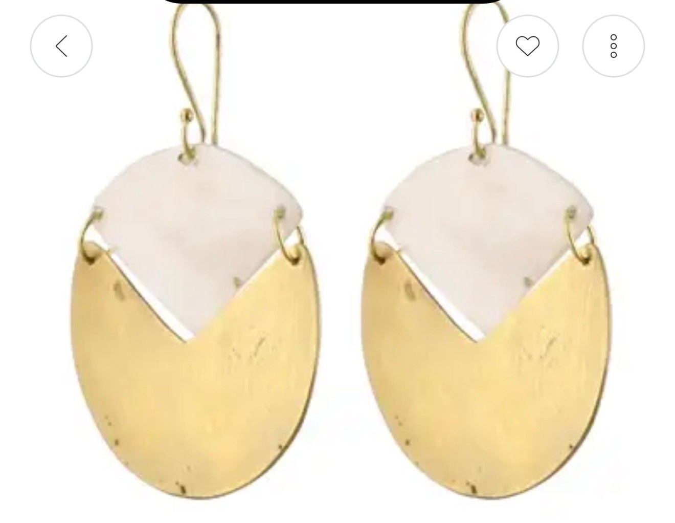 BUFFALO HORN & BRASS Linked Valley Oval Earrings