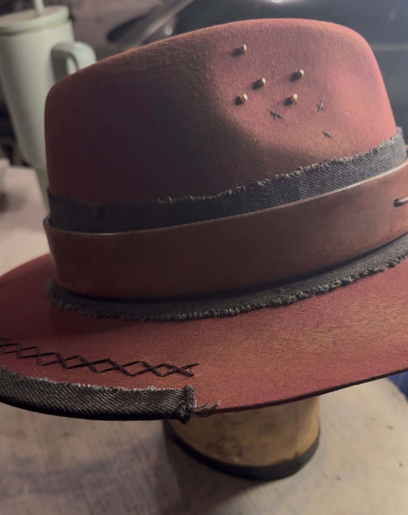 Nightfall Nomad Wool & Leather Hat by Kayla