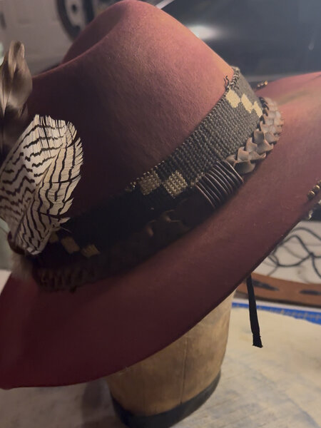 Moonlit Ember Wool & Leather Hat by Kayla