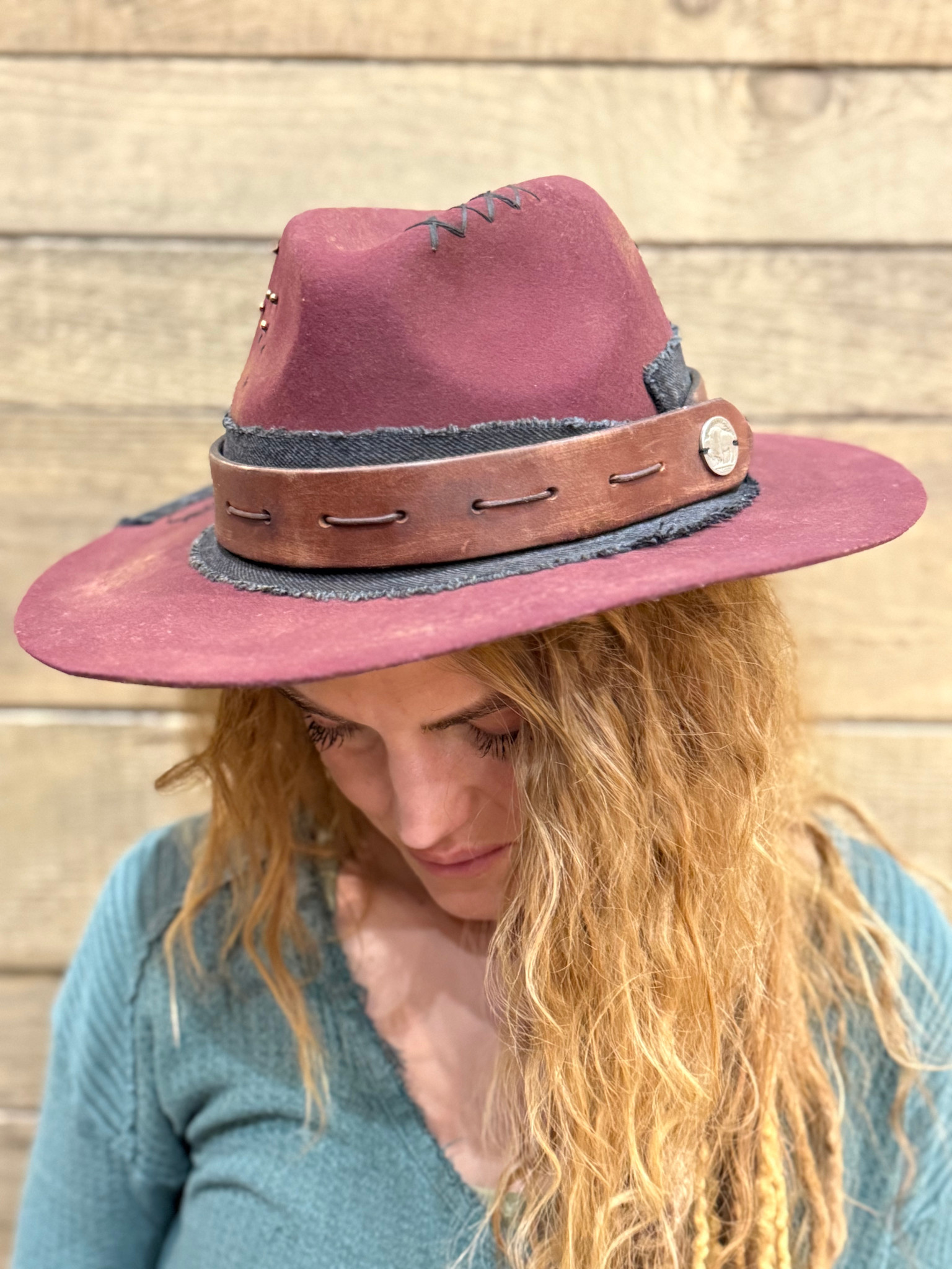 Nightfall Nomad Wool & Leather Hat by Kayla