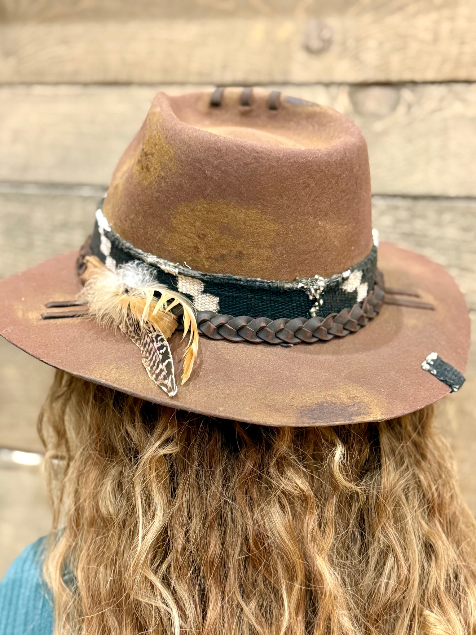 Whiskey Wind Wool & Leather Hat by Shady Biz