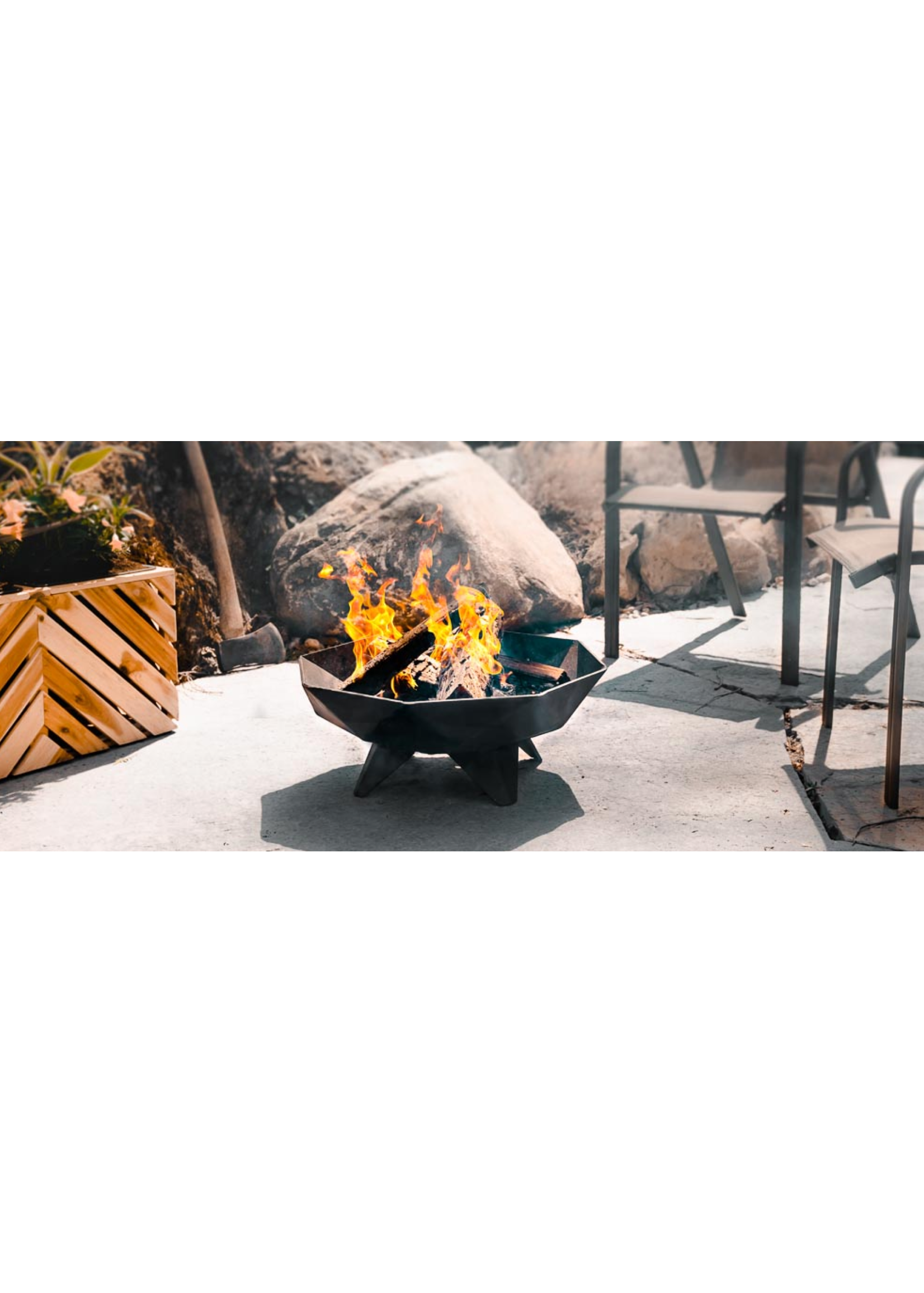 Iron Embers Polygon Fire Bowl