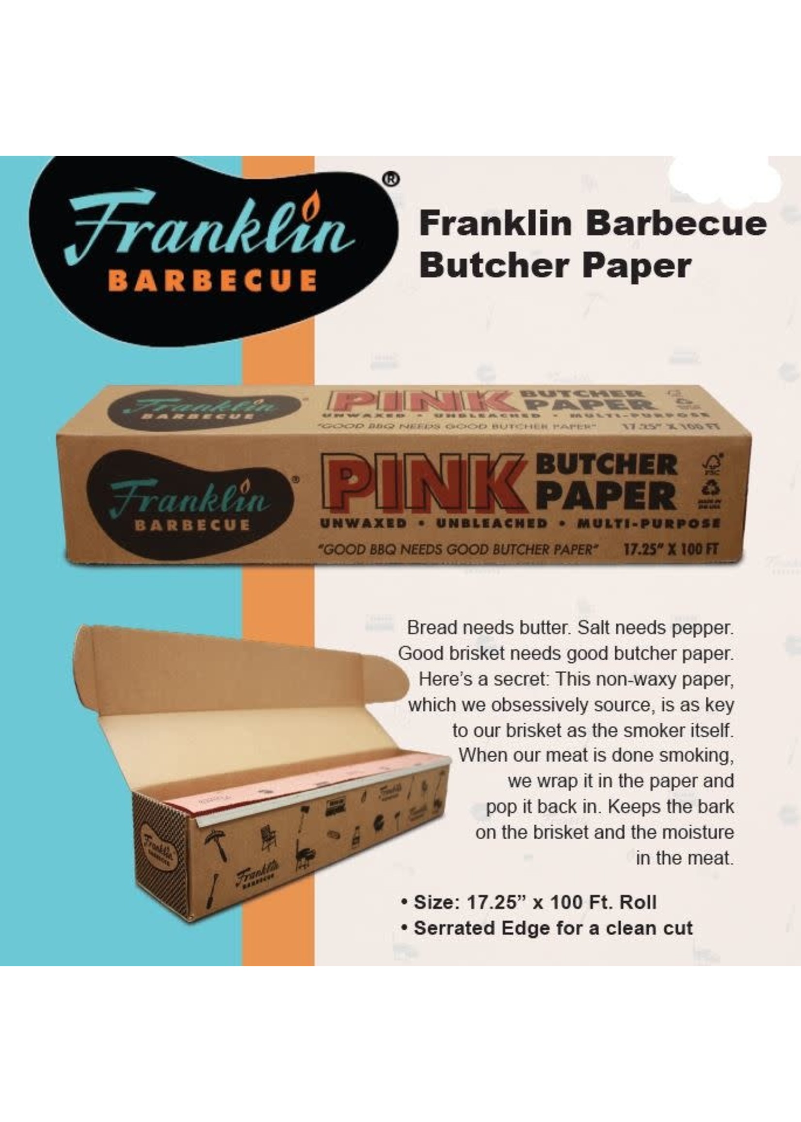 Franklin Barbecue Pink Butcher Paper