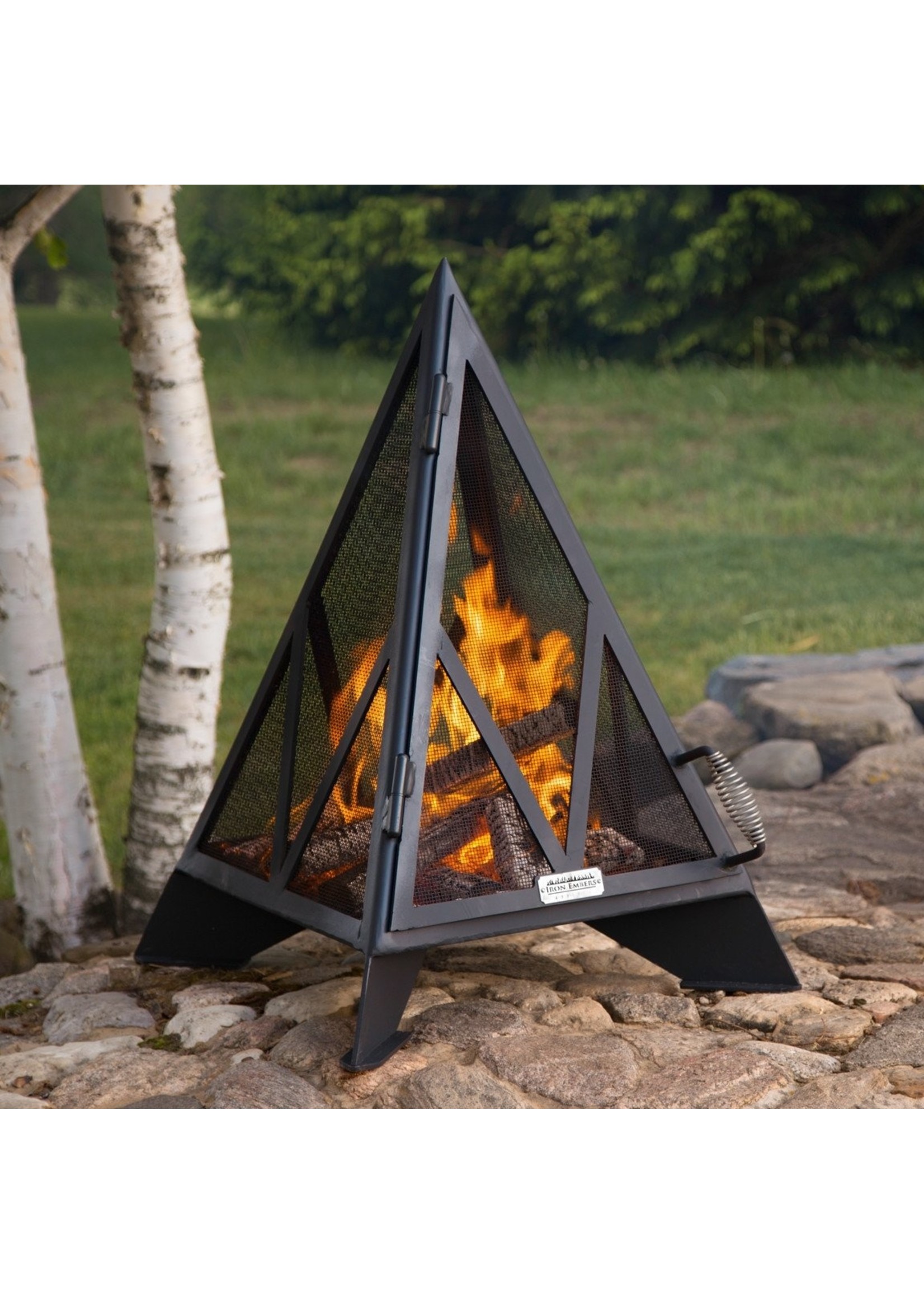 Iron Embers Pyramid Outdoor Fireplace