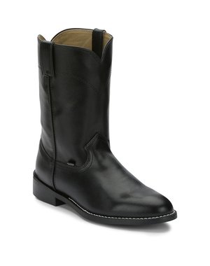 JUSTIN BOOTS 10" TEMPLE BLACK WESTERN