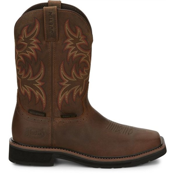 JUSTIN BOOTS 11" STAMPEDE DRILLER ST EH WP