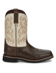 JUSTIN BOOTS 11" DRILLER WHITE WATER BUFFALO EH