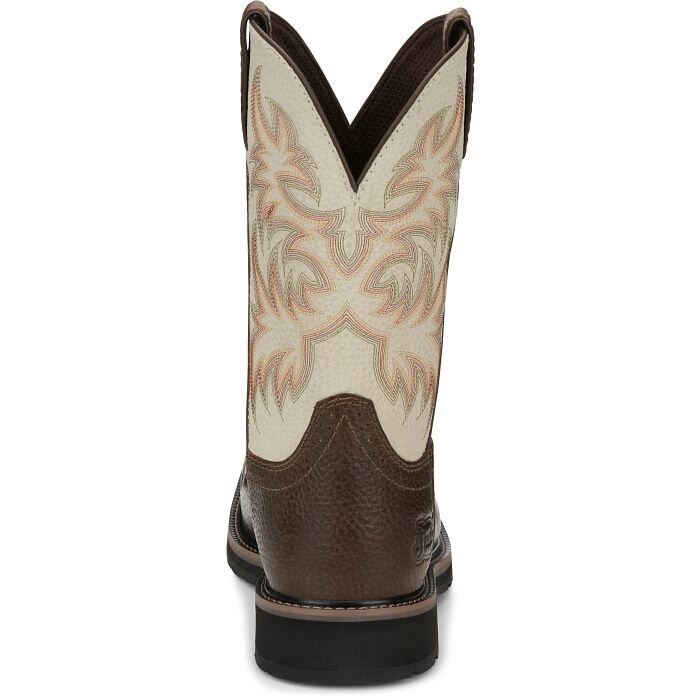 JUSTIN BOOTS 11" DRILLER WHITE WATER BUFFALO EH