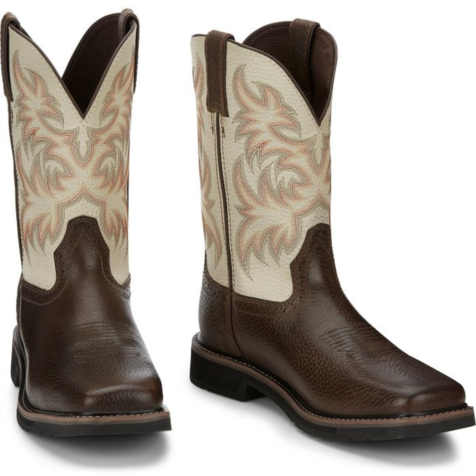 JUSTIN BOOTS 11" DRILLER WHITE WATER BUFFALO EH