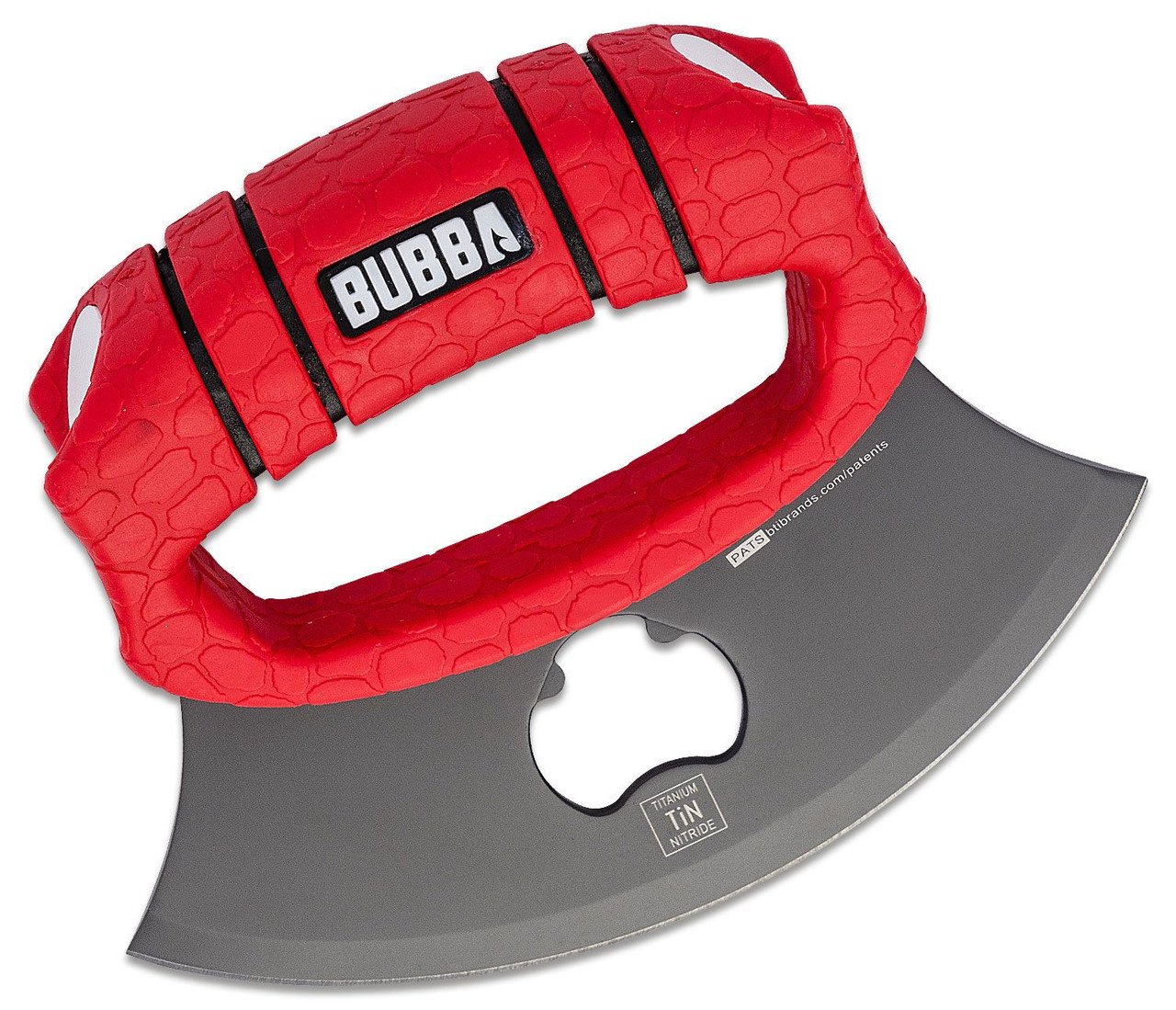 BUBBA ULU Knife with Non-Slip Grip Handle, Curved Blade
