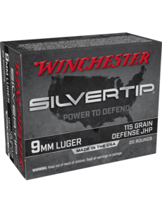 WINCHESTER 9MM LUGER SILVERTIP JHP 115 GR