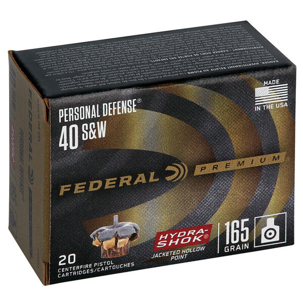 40 S&W PERSONAL DEFENSE 165 GR HYDRA-SHOCK