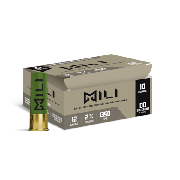 MILI AMMUNITION 12 GAUGE 2 3/4" 00BUCK 10RD