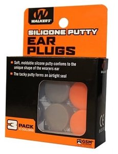 WALKER'S GAME EAR SILICON PUTTY PLUGS ORANGE /FLAT DARK EARTH