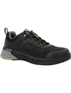 GEORGIA BOOT CO. MEN'S LOW ATHLETIC BLACK/GREEN CT EH