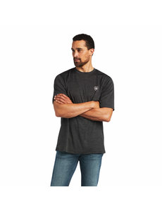 ARIAT CHARGER VERTICAL FLAG TEE CHARCOAL