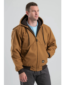 BERNE WORKWEAR HERITAGE DUCK HOODED JACKET BROWN